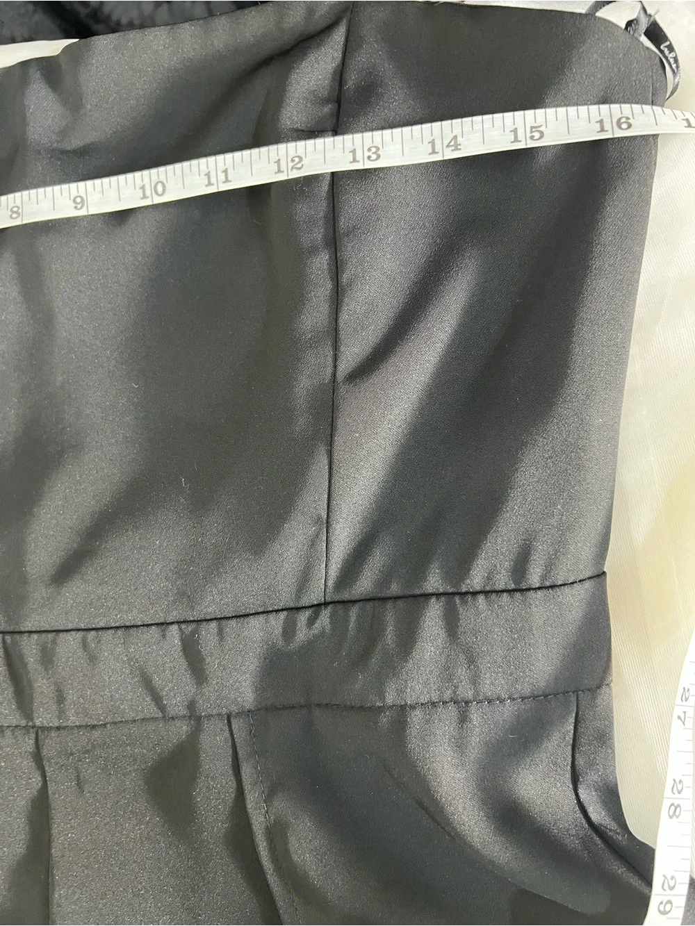 Dream It Black Strapless Front Slit Jumpsuit Size Large